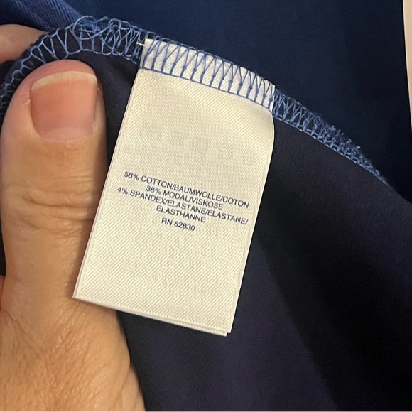 Lands' End MIDI sleeveless Crossover V-Neck Knot Waist Blue Tie Dye Women's L - Picture 7 of 10